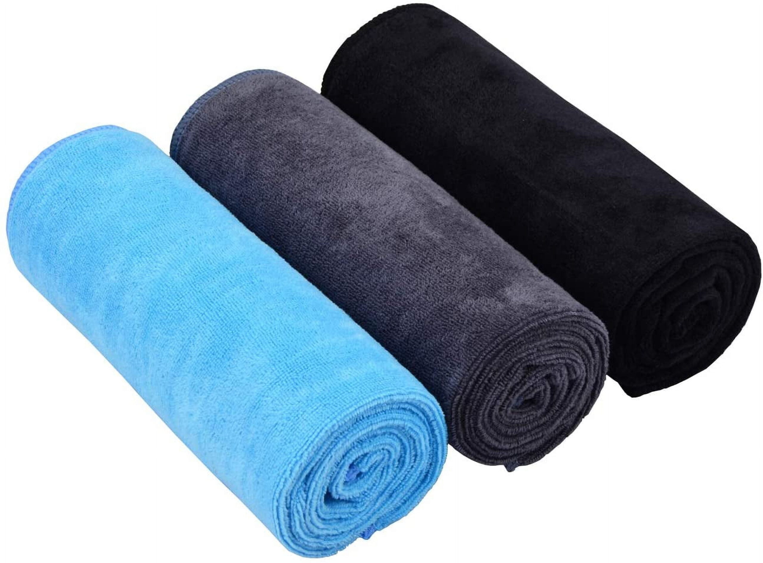 3-Pack Microfiber Yoga Towels for Fitness center – Absorbent and Fast-Drying Health Towels for Males and Ladies, 14×30 inches