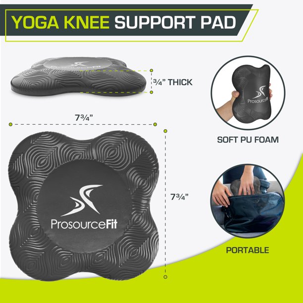 Black Yoga Knee Help Pads (Pair of two)