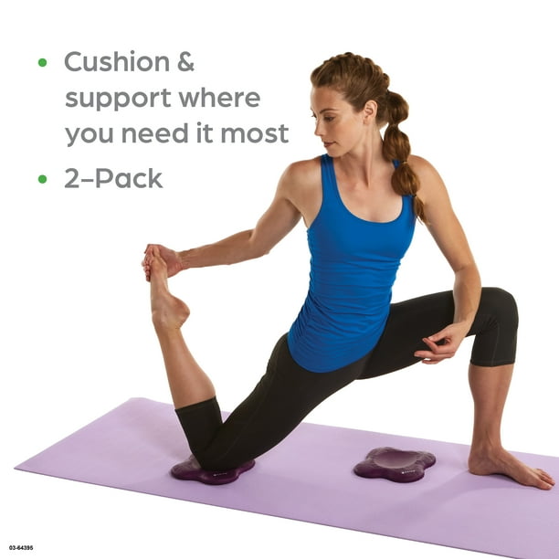 Gaiam Purple Yoga Knee Pads, 1-Inch Thick, Pair