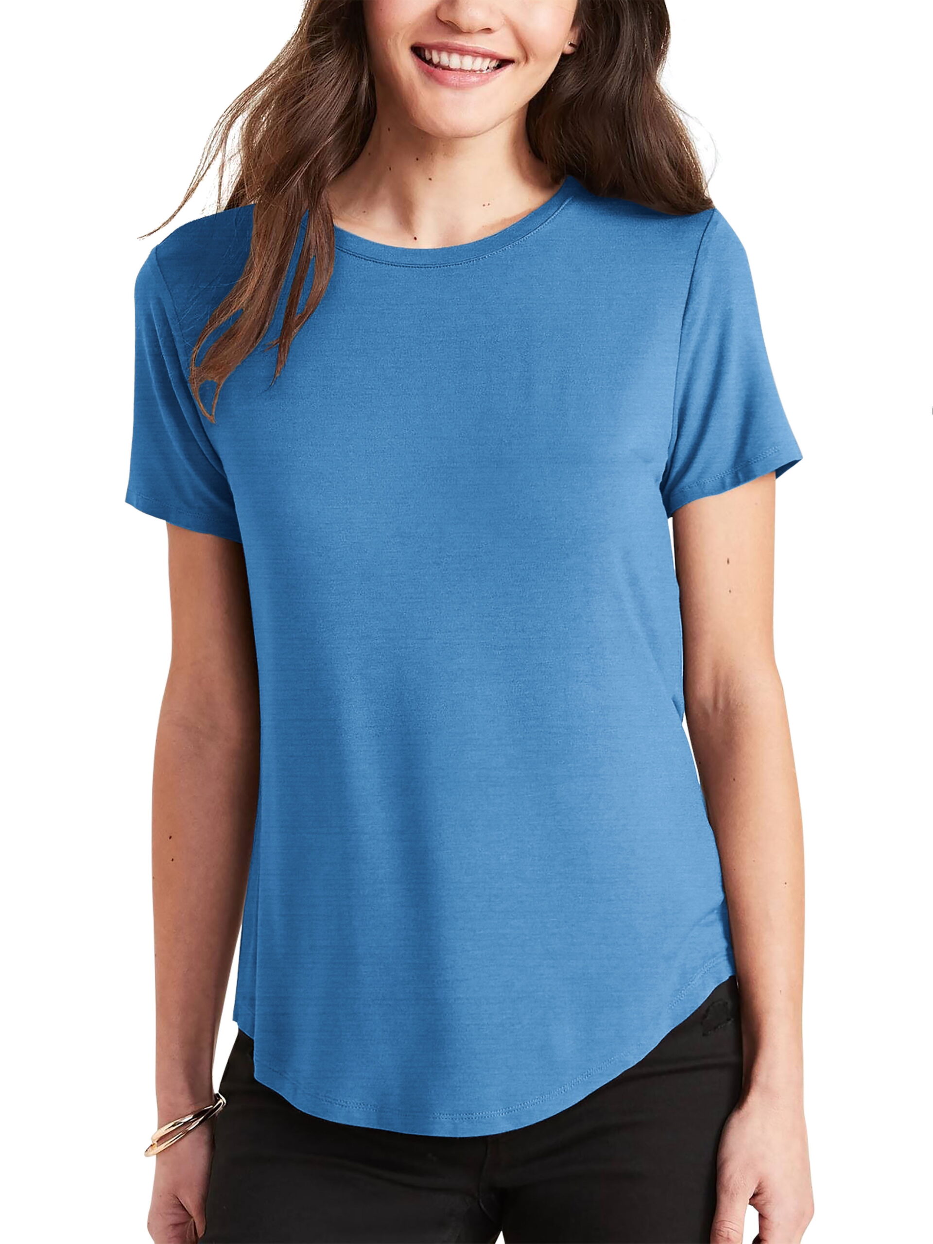 Hat and Past Ladies’s Rounded Hem Train Tunic High – Athleisure Yoga T-Shirt