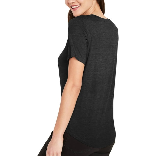 Hat and Past Ladies's Curved Hem Train Tunic - Athleisure Yoga T-Shirt