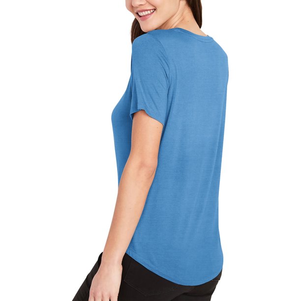 Hat and Past Ladies's Rounded Hem Train Tunic High - Athleisure Yoga T-Shirt