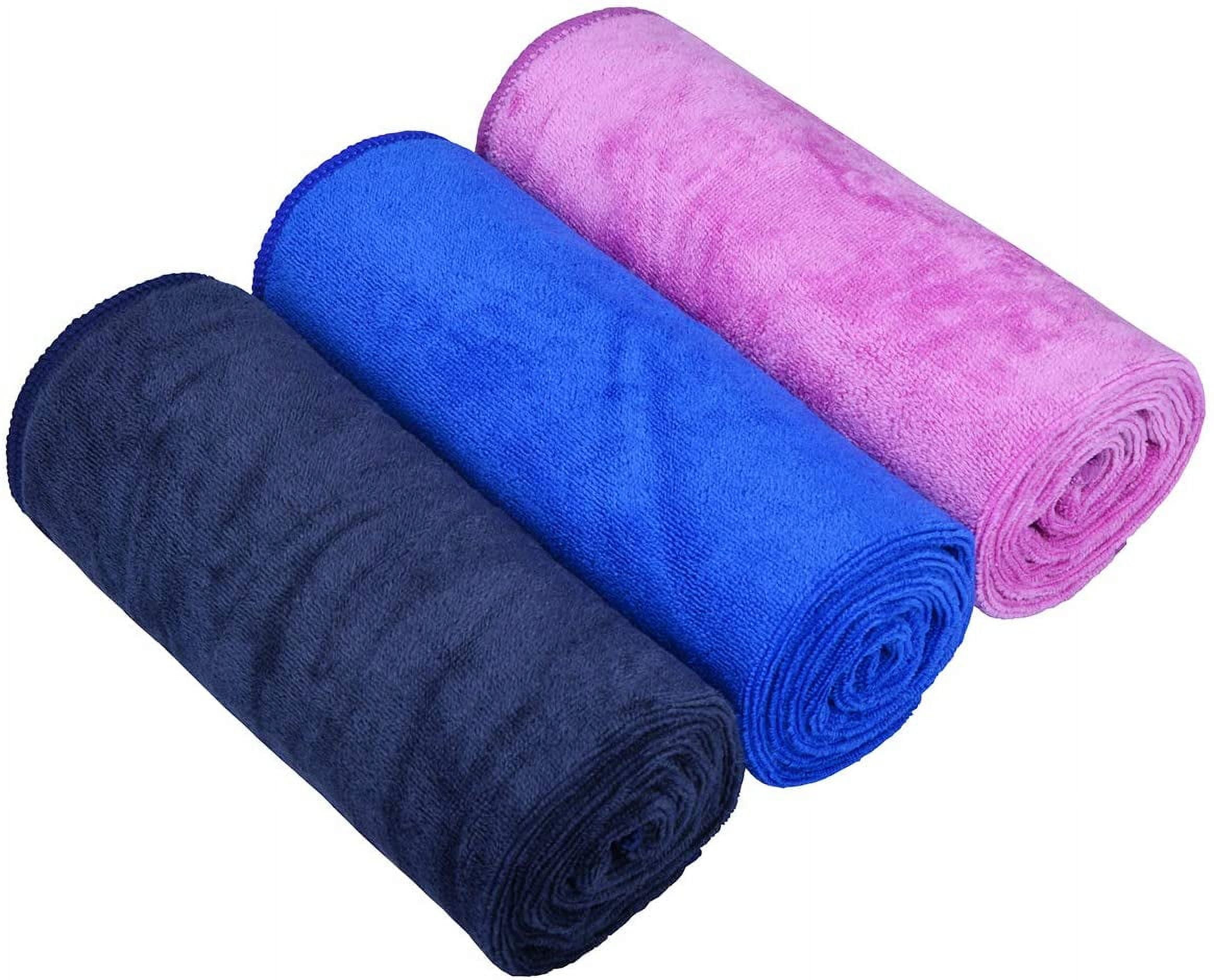 JINGYANG Microfiber Yoga Towels for Fitness center – Absorbent and Fast-Drying Health Towels for Males and Ladies, Smooth 3-Pack, 14×30 Inches