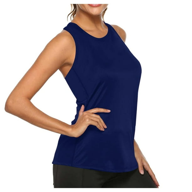 Ladies's Athletic Racerback Tank Tops - Pleated Health club and Yoga Shirts