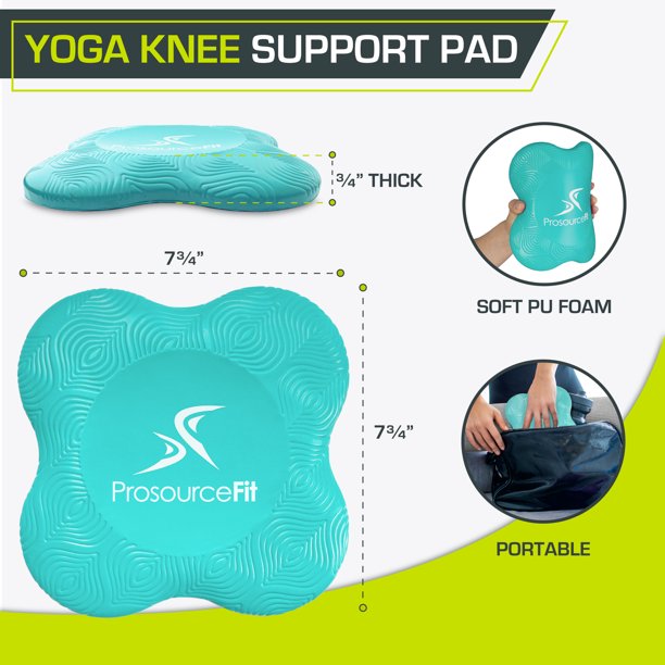 Set of two Inexperienced Yoga Knee Assist Pads