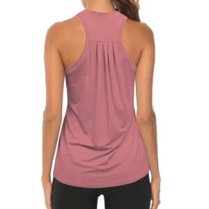 Girls’s Athletic Racerback Tank Tops – Pleated Health club and Yoga Shirts