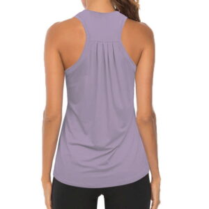 Girls’s Athletic Racerback Tank Tops – Pleated Yoga and Gymnasium Shirts