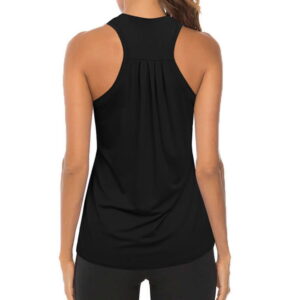 Girls’s Athletic Racerback Tank Tops – Pleated Yoga and Exercise Shirts