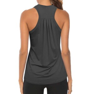 Girls’s Athletic Racerback Tank Tops – Pleated Yoga and Exercise Shirts